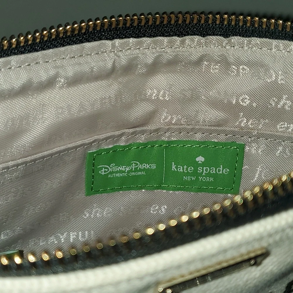Kate Spade cream and Silver Cosmetic Bag